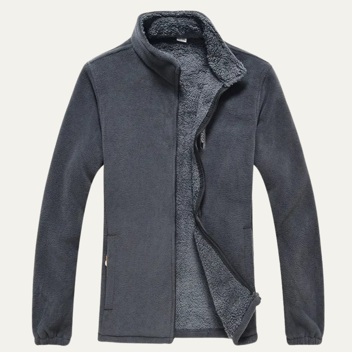 The Grosseto Men’s Winter Fleece Zip Up Stand Collar Jacket