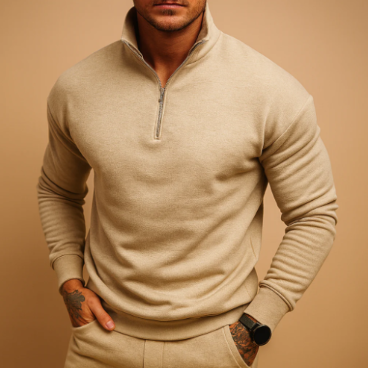 The Lexington Men’s Half Zip Knitted Sweater