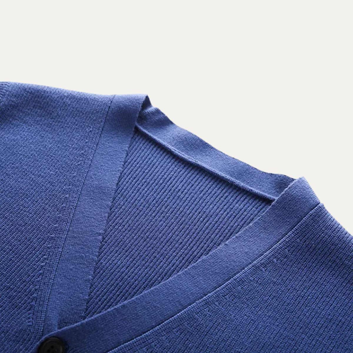 Men's Sweater Vest Blue Button Up V Neck