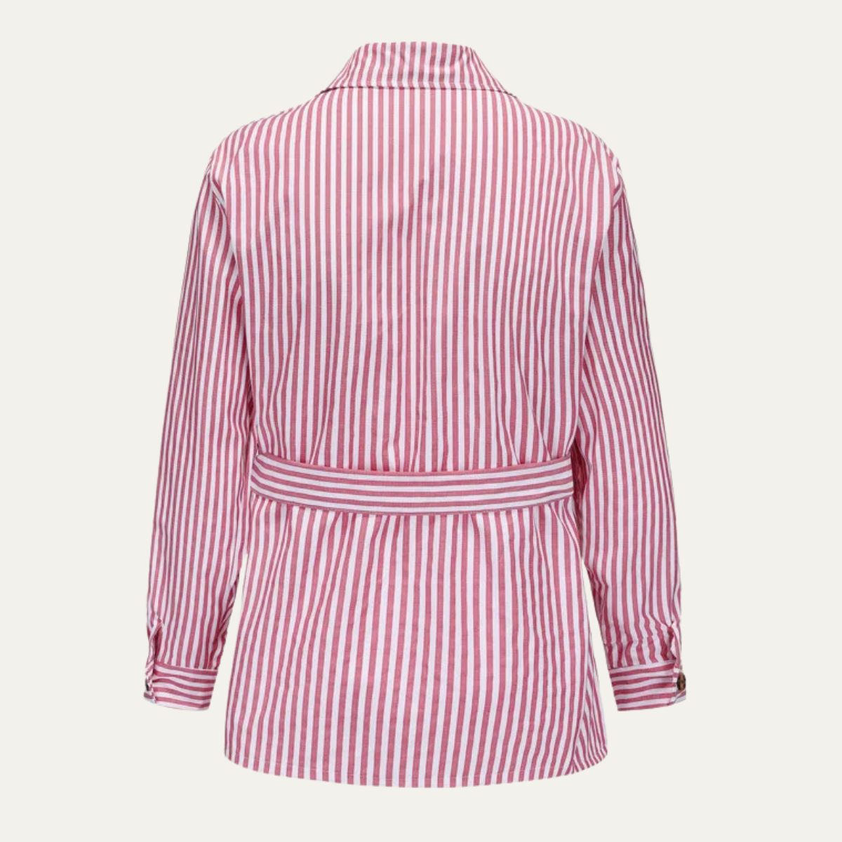 The Bramblewood Men’s Streetwear Striped Button-Down Shirt with Pockets