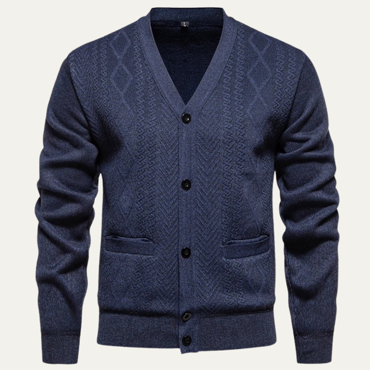 The Llangollen Men’s Button Up Casual Knit Cardigan with Pockets