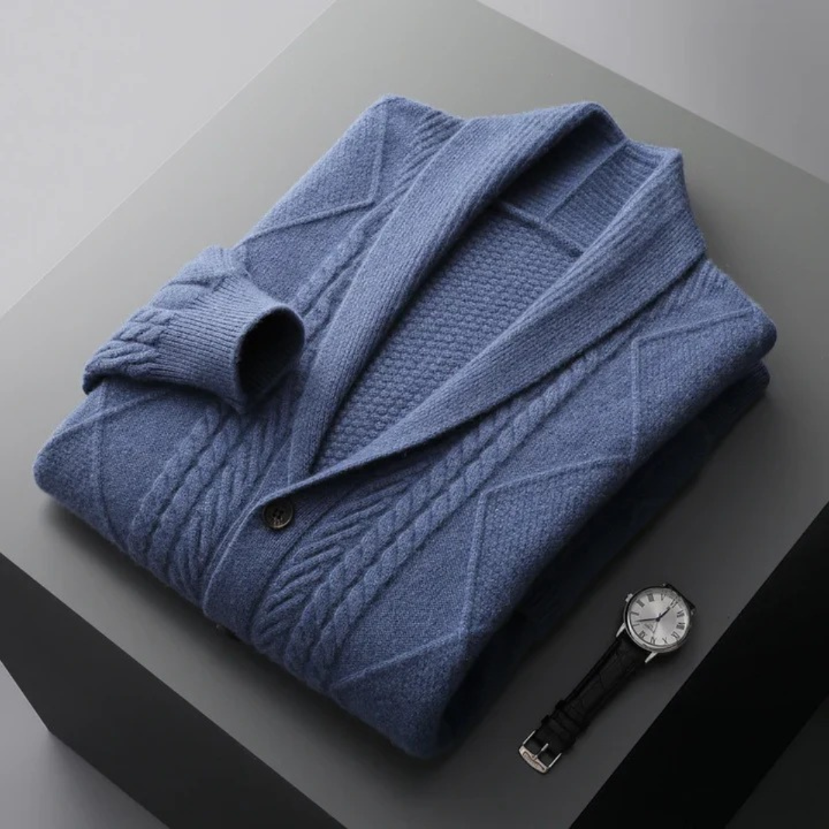 The Edinburgh Men’s Luxury Cashmere Button Cardigan