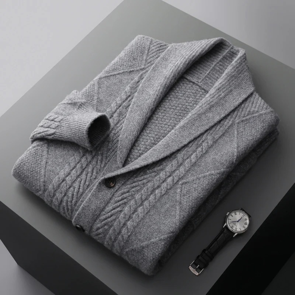 The Edinburgh Men’s Luxury Cashmere Button Cardigan