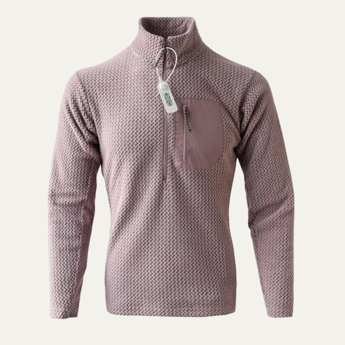 The Redwood Men’s Half Zip Cashmere Sweater with Chest Pocket