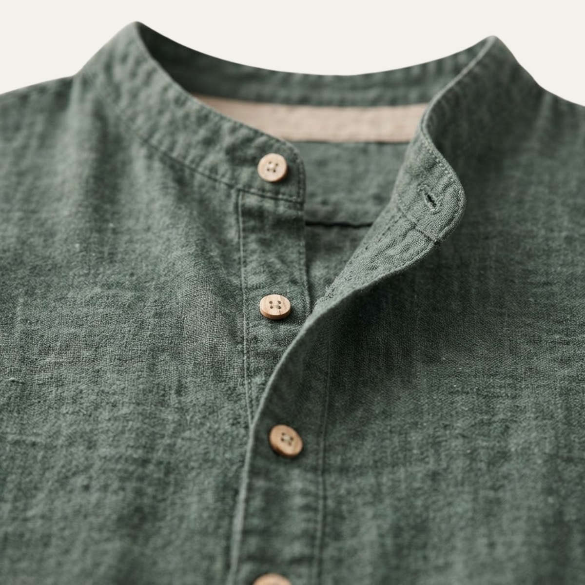 The Brooklyn Men's Vintage Collar Linen Henley Shirt