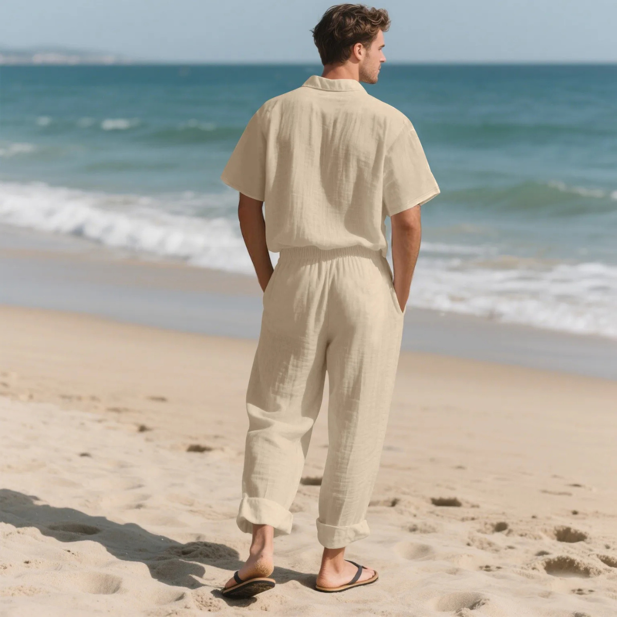 The Silvercrest Men's Lightweight Casual Two-Piece Set – Shirt & Pants