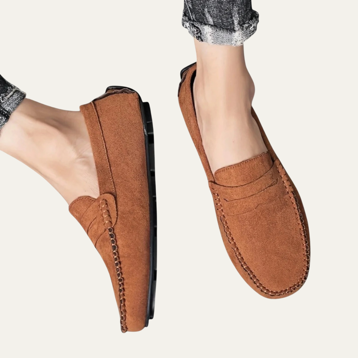 The Marostica Men’s Suede Classic Moccasins Slip On Loafers