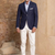 Navy Blue & White