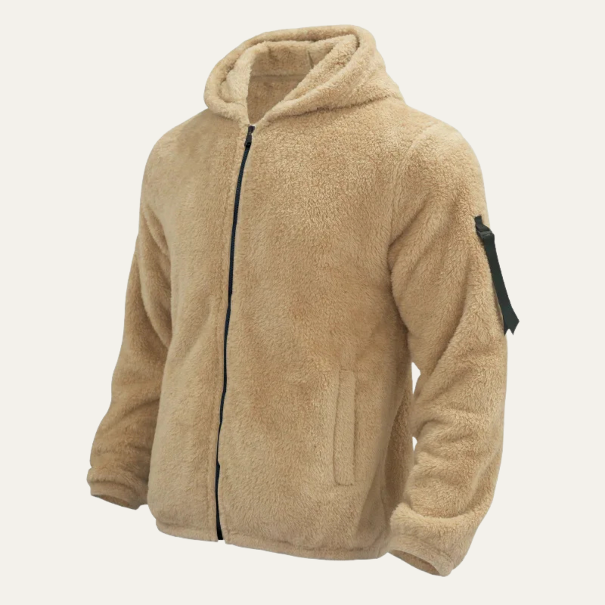 The Lucca Alta Men’s Winter Soft Velvet Zip Up Hoodie Fleece Jacket