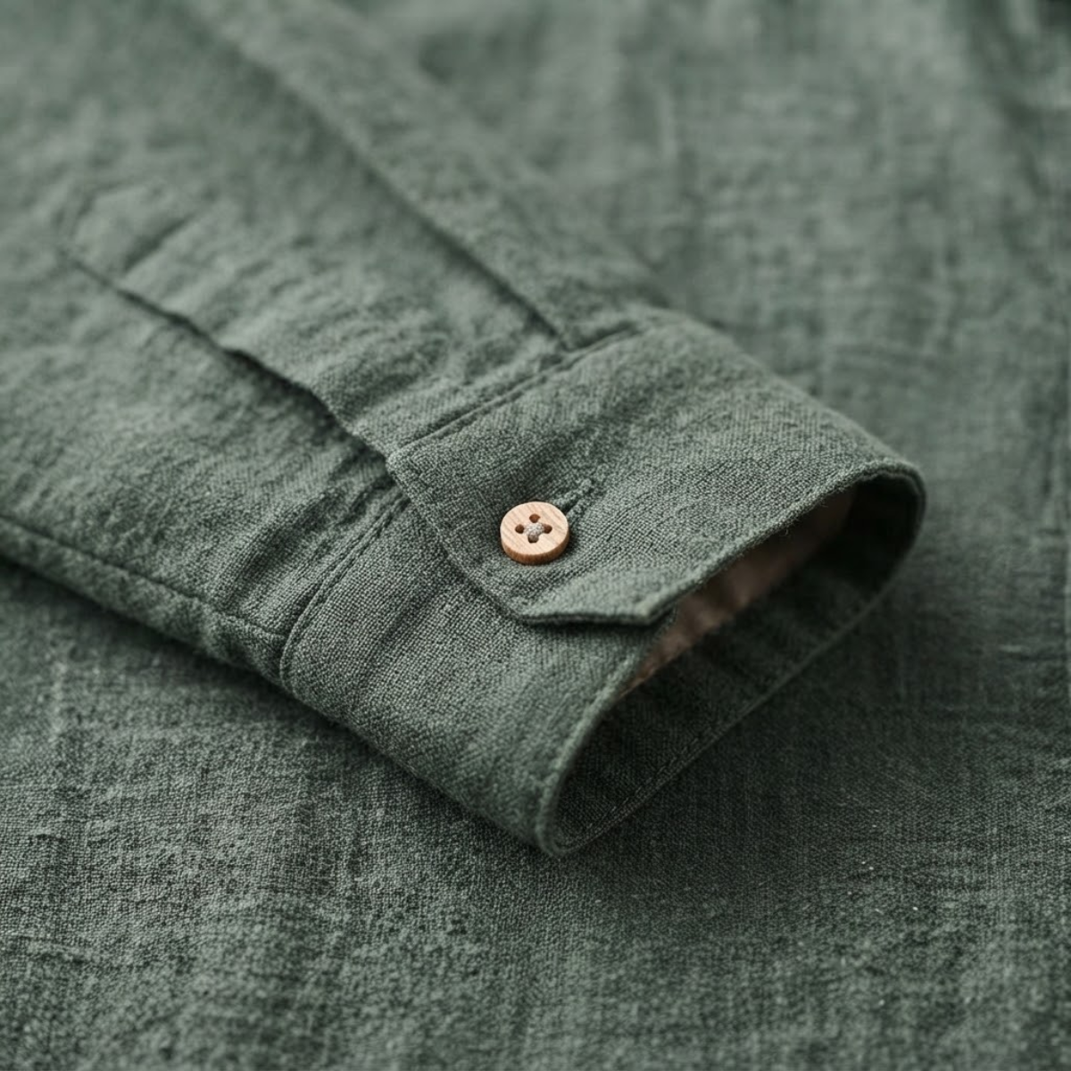 The Brooklyn Men's Vintage Collar Linen Henley Shirt