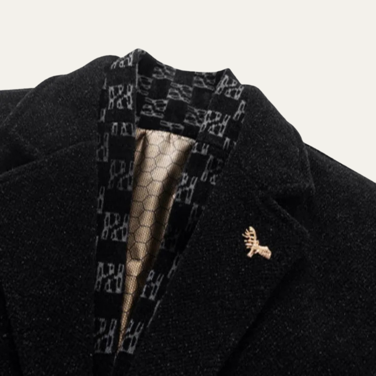 The Brighton Men's Warm Fur Lined Winter Coat with Scarf