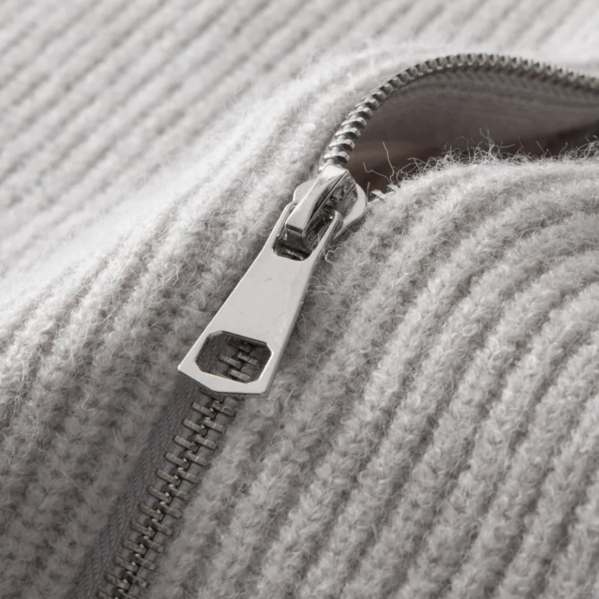 The Four Seasons Merino Wool Knitted Zip Cardigan Sweater for Men