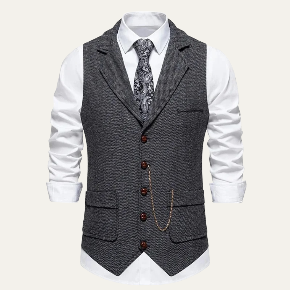The Wallingford Men's Classic Tweed Suit Gilet