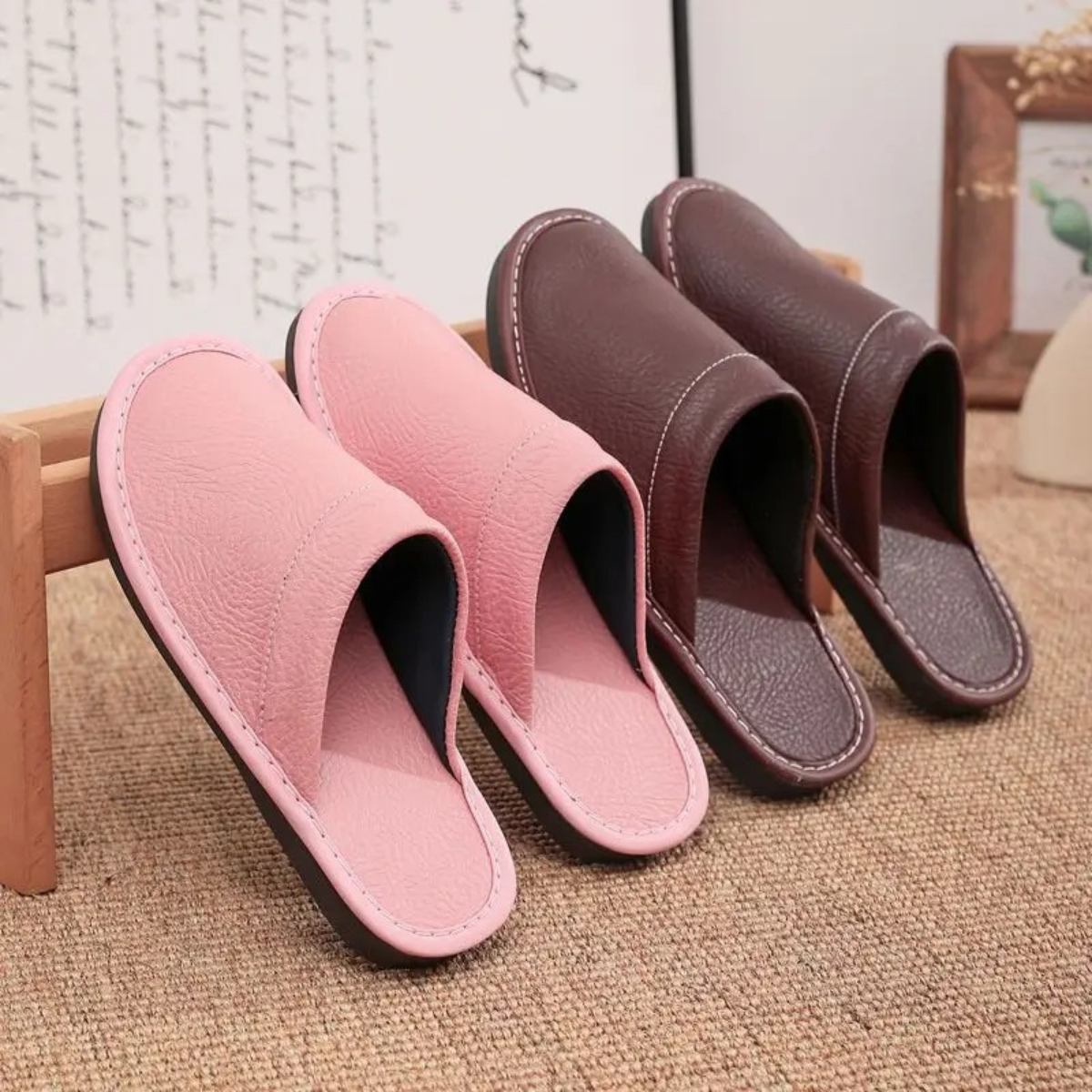 The Shaftesbury Men’s Soft Leather Indoor House Shoes