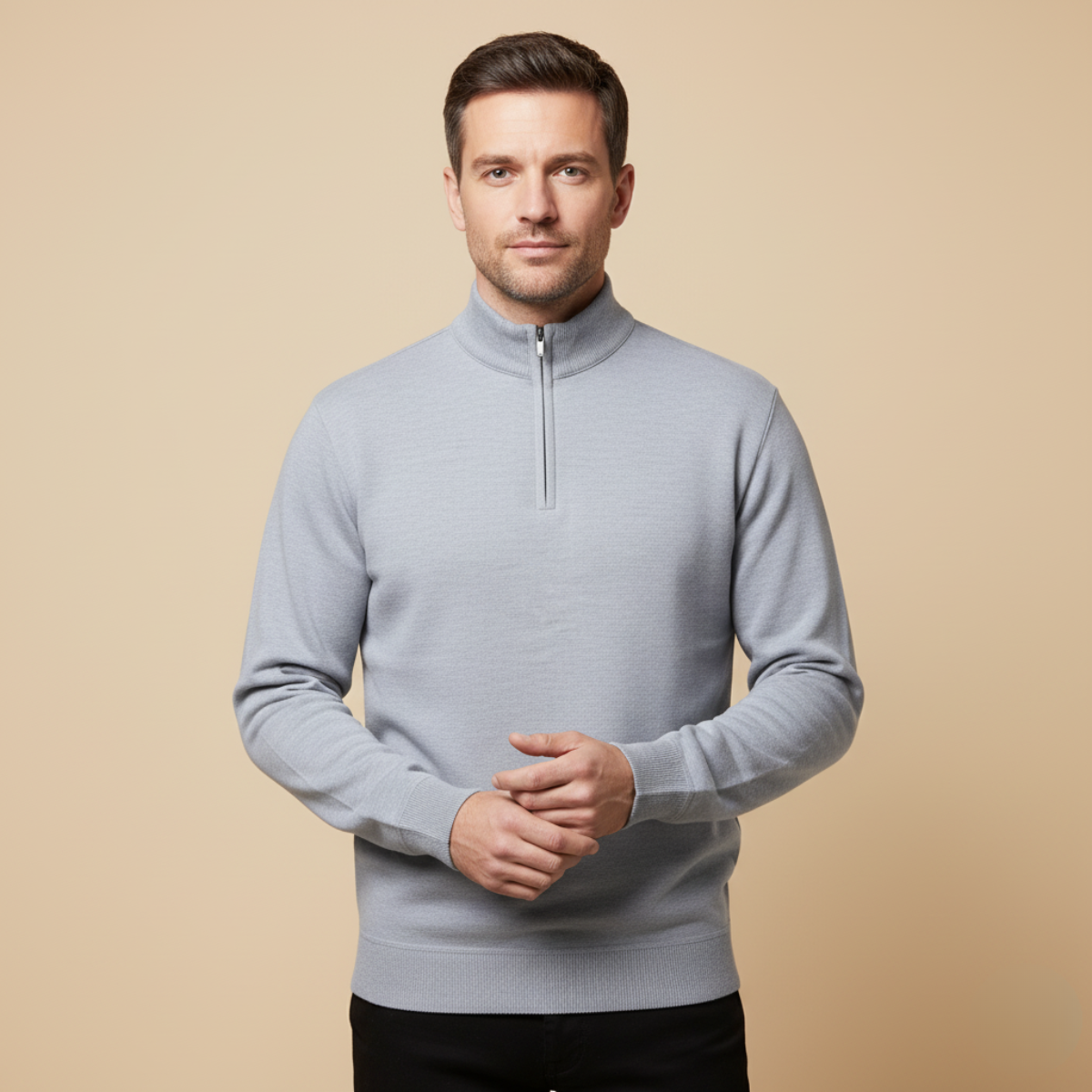 The Warwick Quarter Zip Sweater for Men