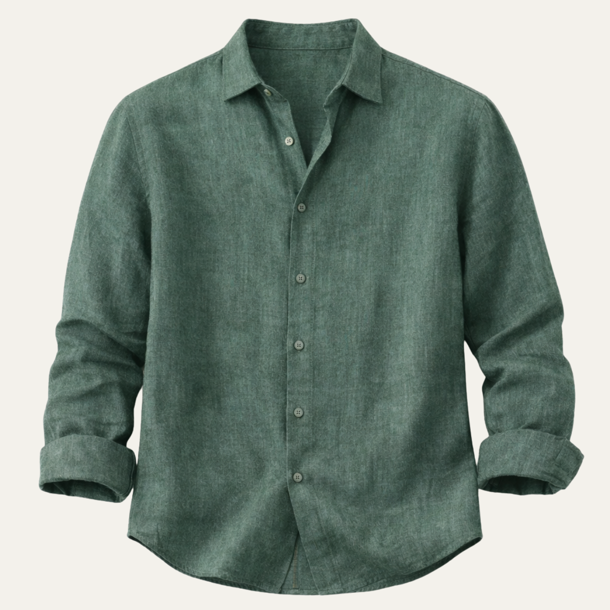 The Meadowfall Men’s Casual Loose Fit Linen Button-Up Shirt