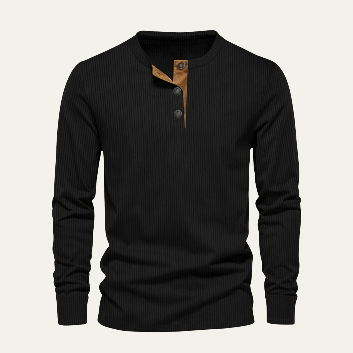 The Stonebrook Men's Corduroy Henley Ribbed Casual Sweater