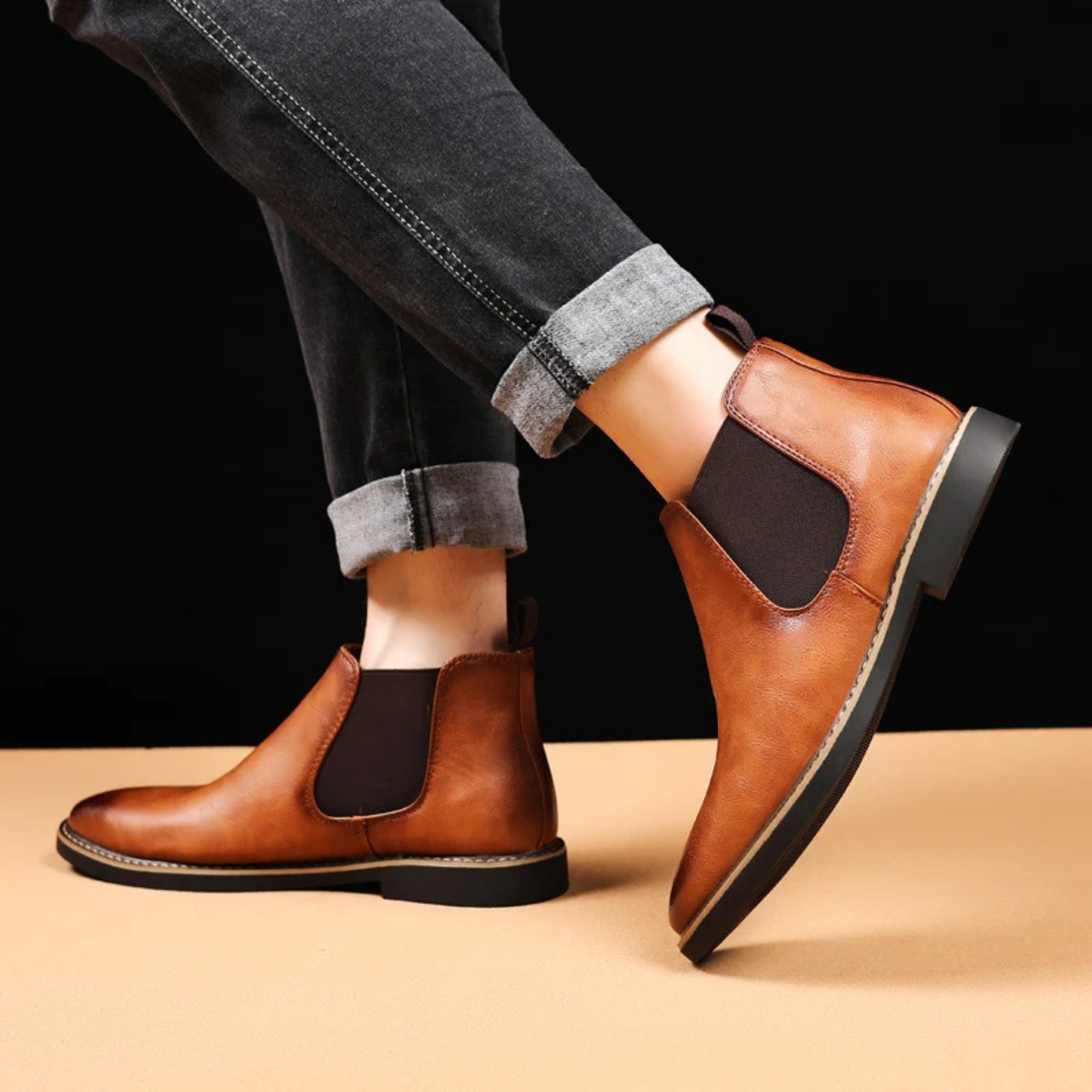 The Piacenza Men’s Trendy Classic Leather Chelsea Boots