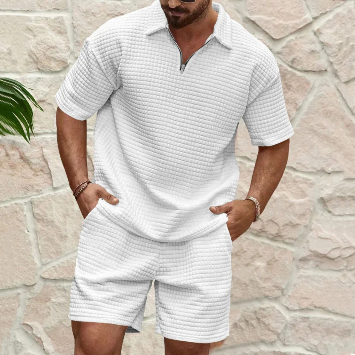 The Ashcroft Men’s Casual Summer Polo Shirt & Shorts Set