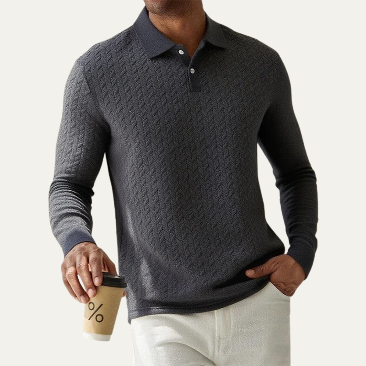 The Willowbrook Men’s Stylish Knit Polo Sweater