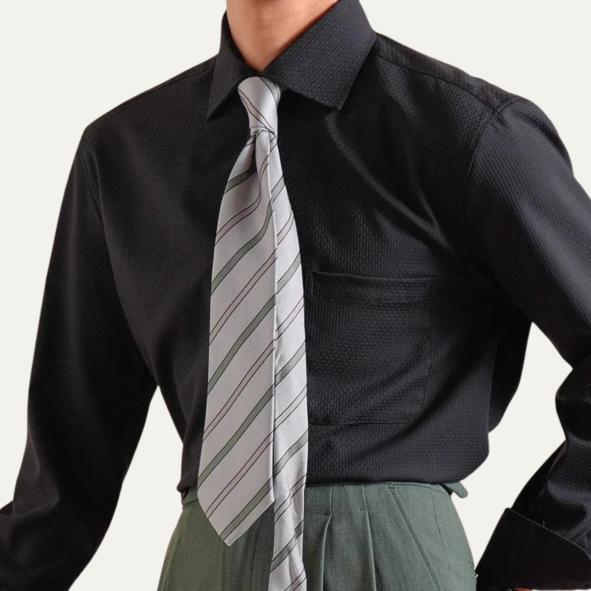 The Savile Row Men’s Italian Dress Shirt - Slim Fit Business Style