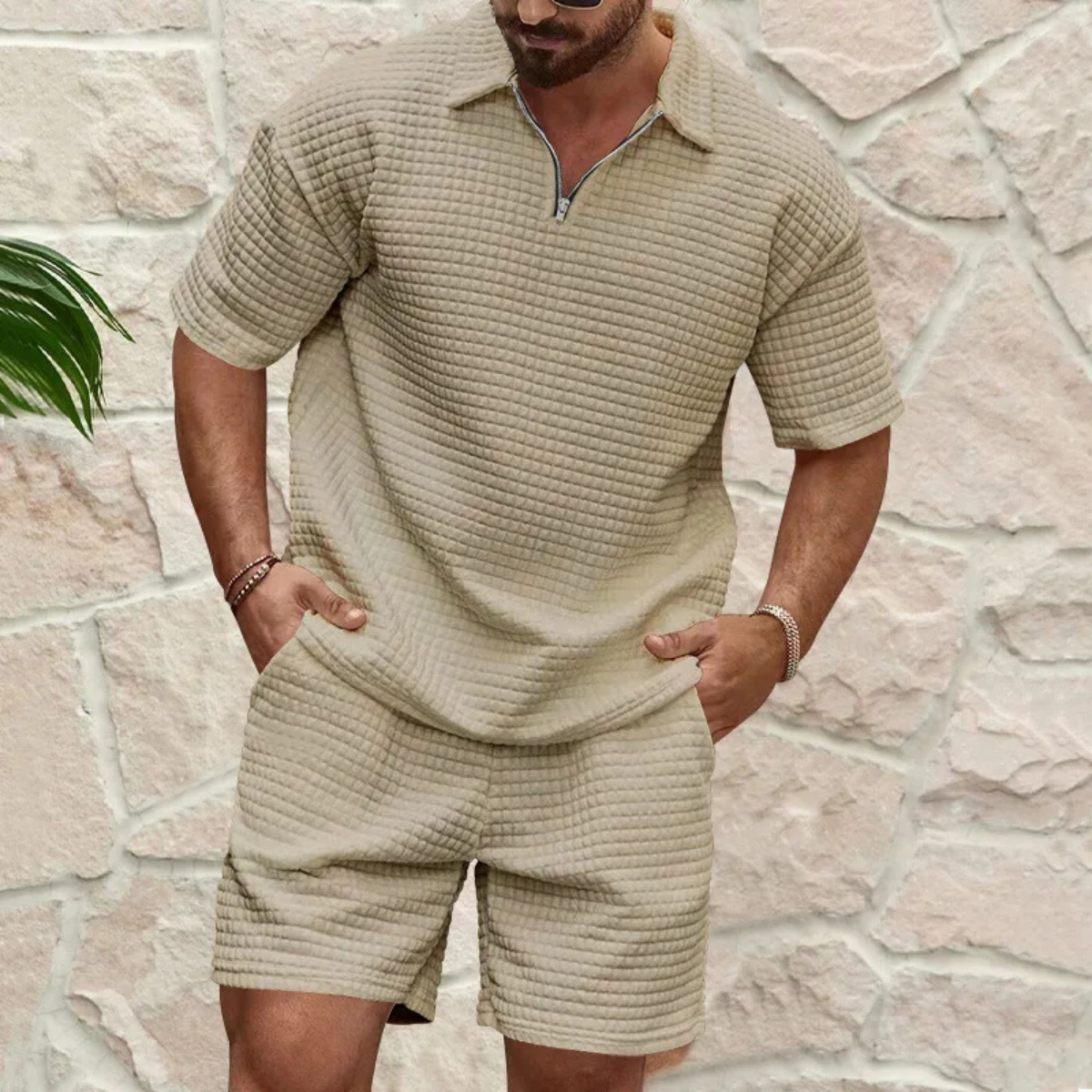 The Ashcroft Men’s Casual Summer Polo Shirt & Shorts Set