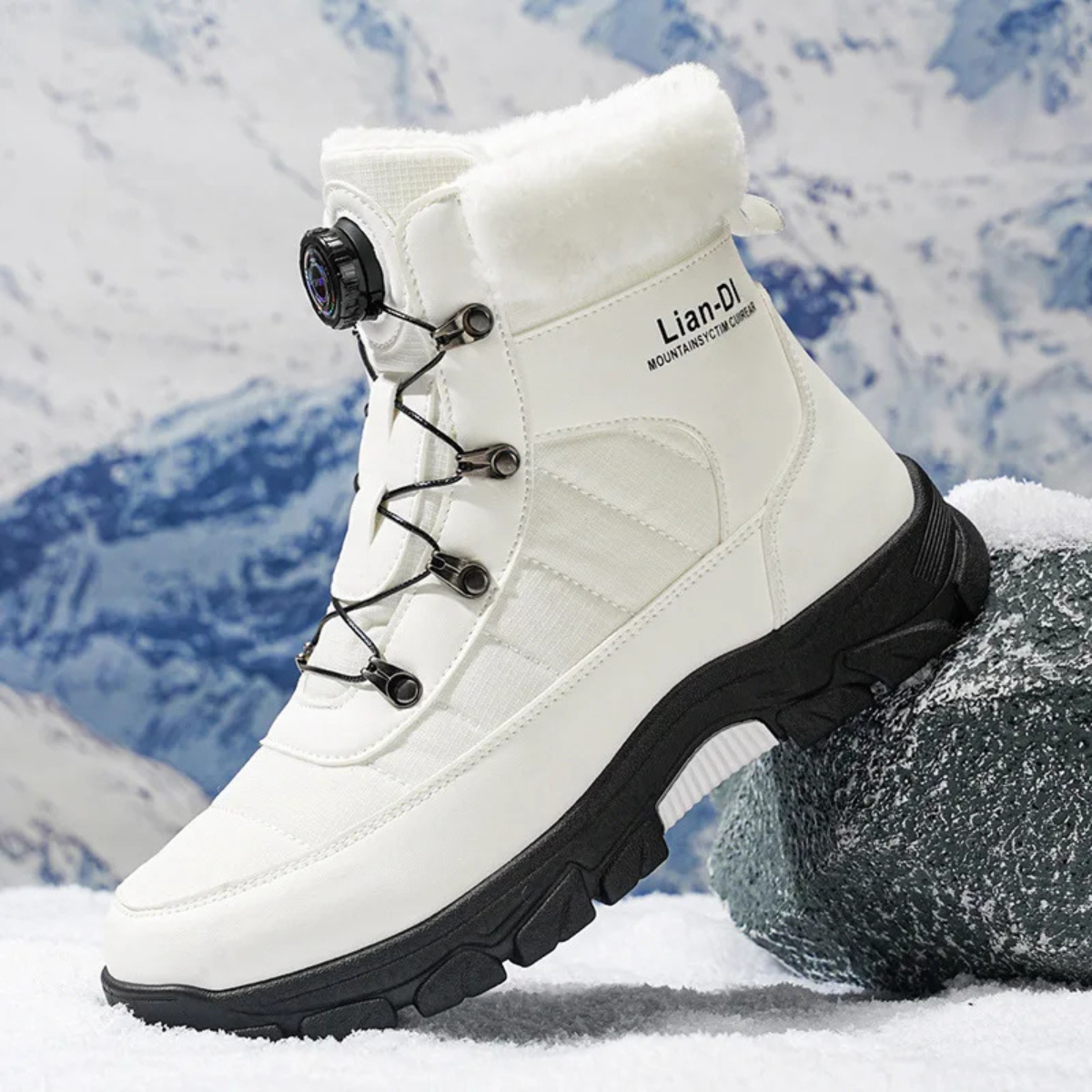 The Tarquinia Men’s Winter Warm Fur Lined High Top Anti Slip Snow Boots