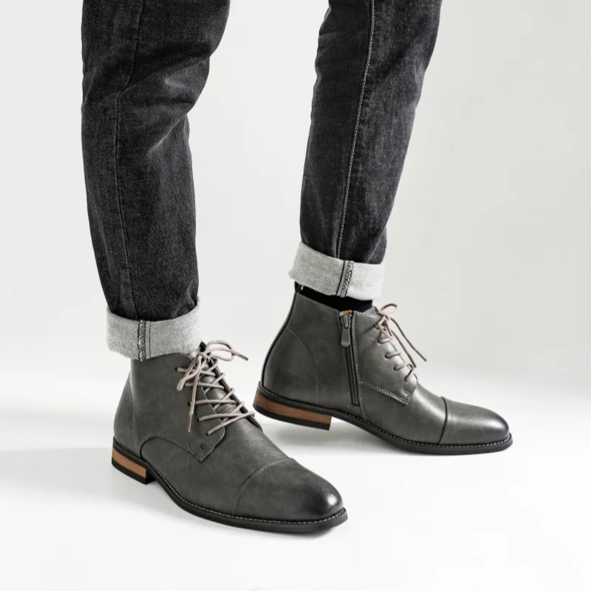 The Briarstone Men’s Leather Lace Up Smart Casual Ankle Boots