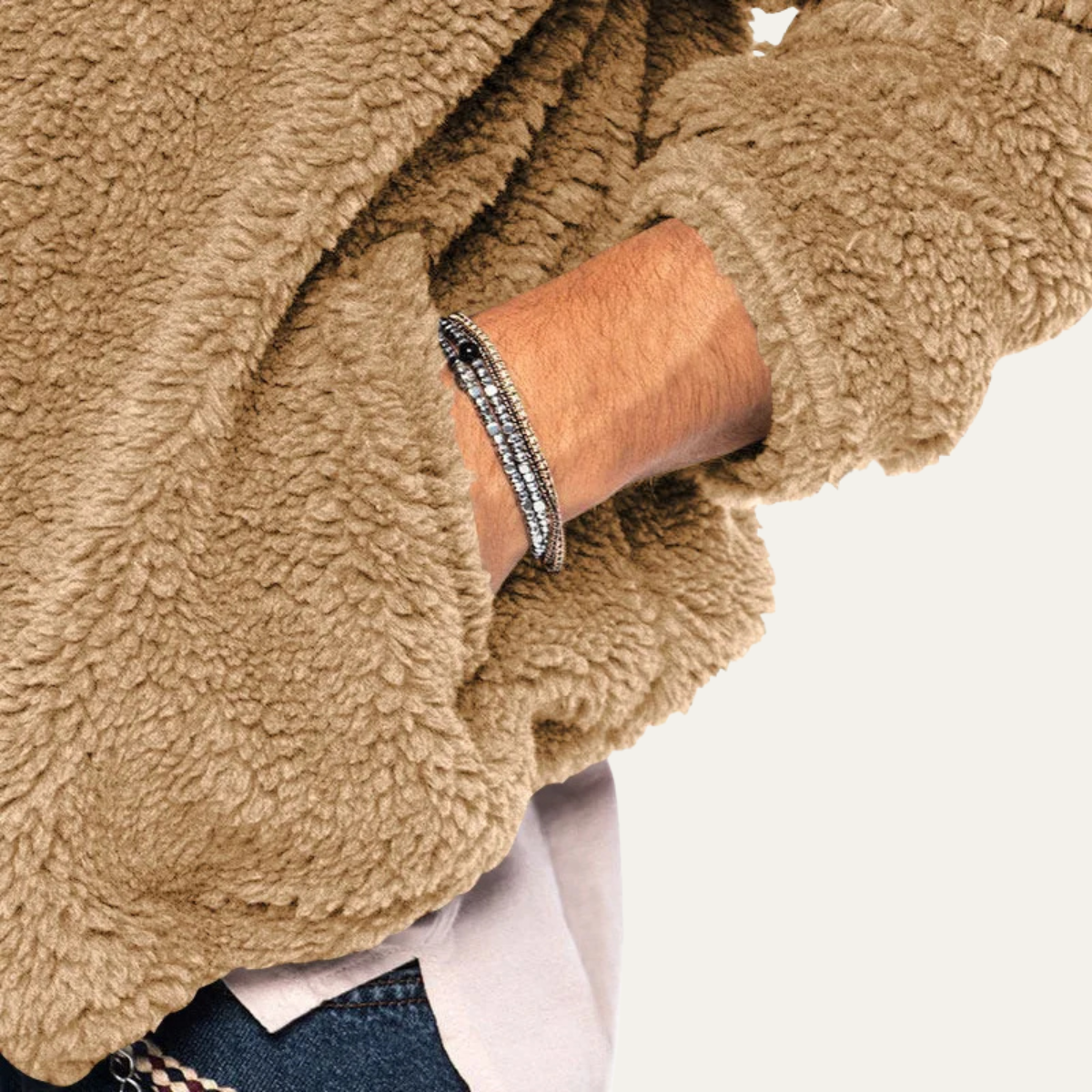 The Lucca Alta Men’s Winter Soft Velvet Zip Up Hoodie Fleece Jacket