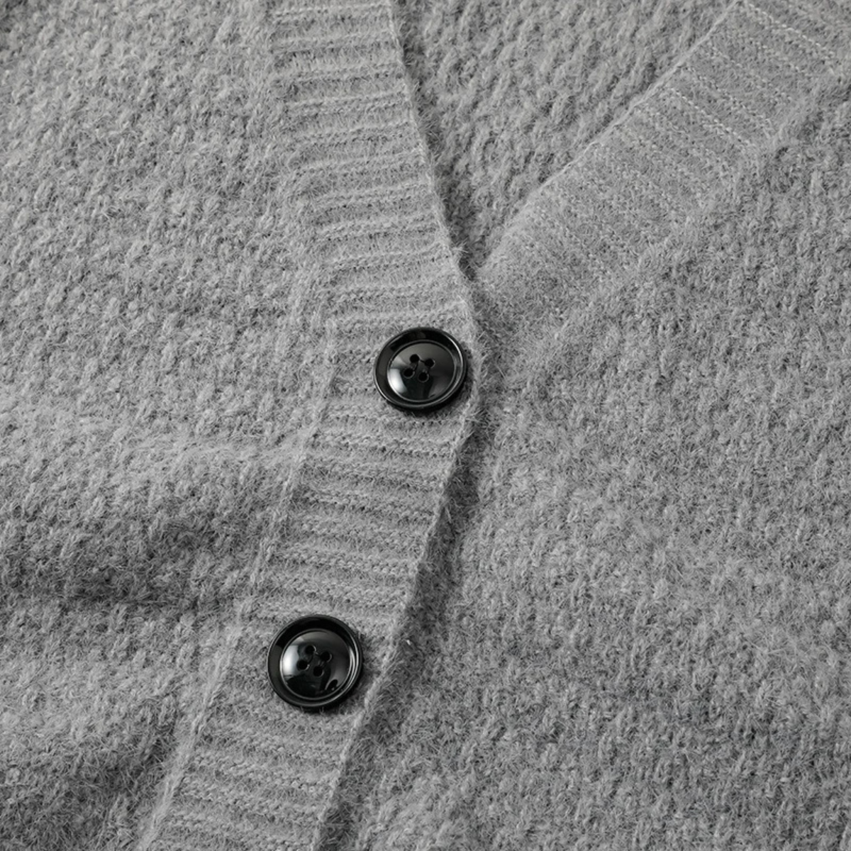 The Amarone Men’s Soft V Neck Button Up Knit Sweater