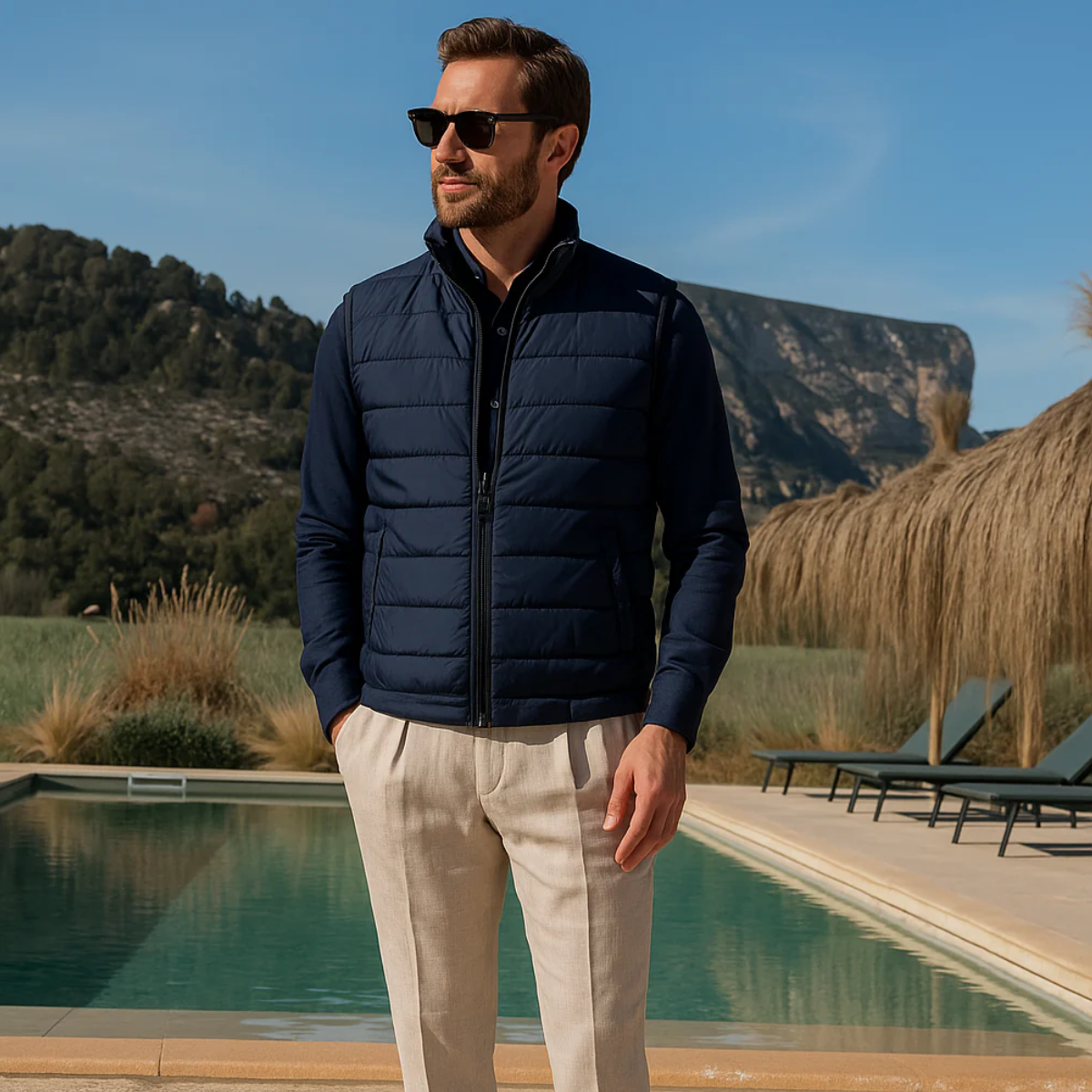 The Chiron Men’s Luxury Puffer Quilted Vest - 2026