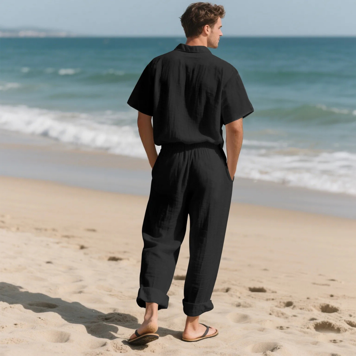 The Silvercrest Men's Lightweight Casual Two-Piece Set – Shirt & Pants