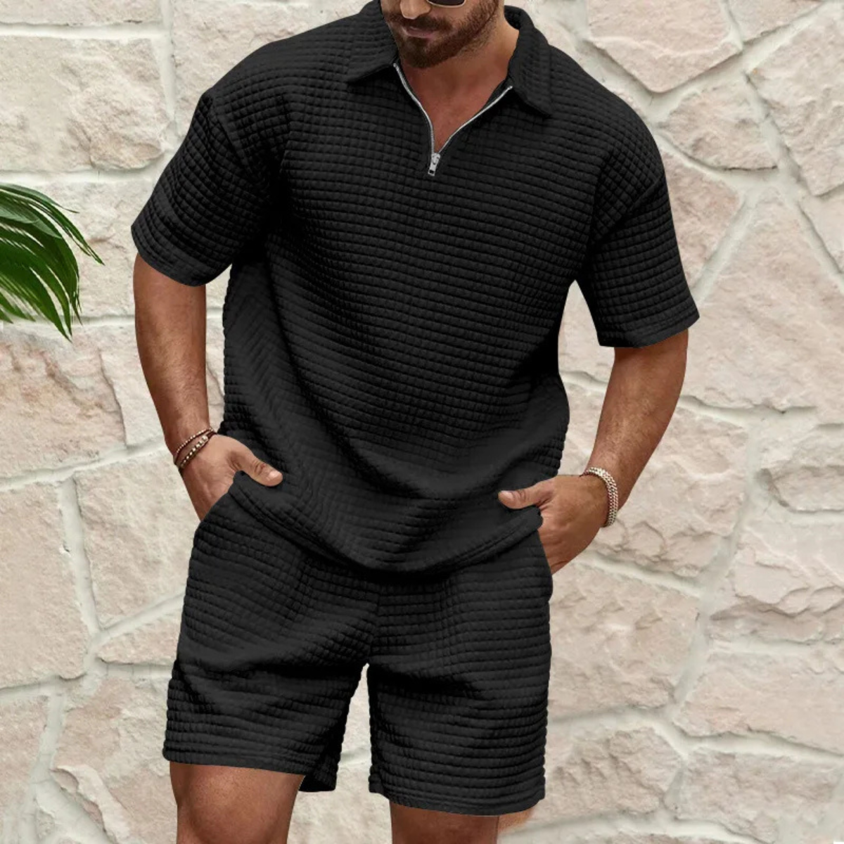 The Ashcroft Men’s Casual Summer Polo Shirt & Shorts Set