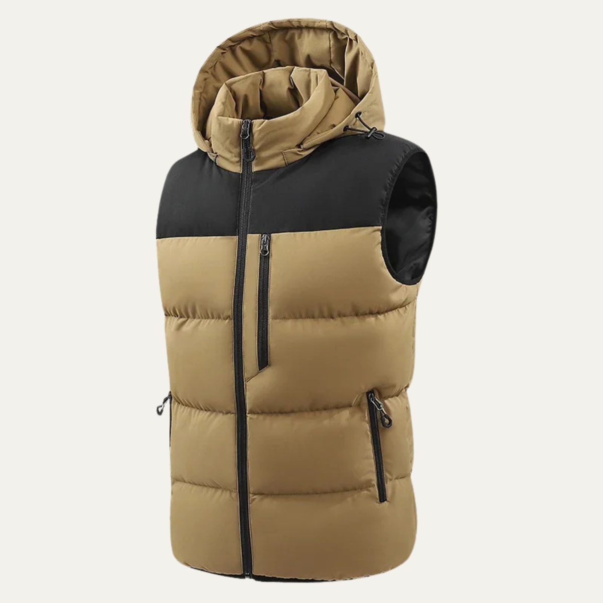 The Cedarfall Men’s Warm Hooded Winter Puffer Gilet with Zip Pockets