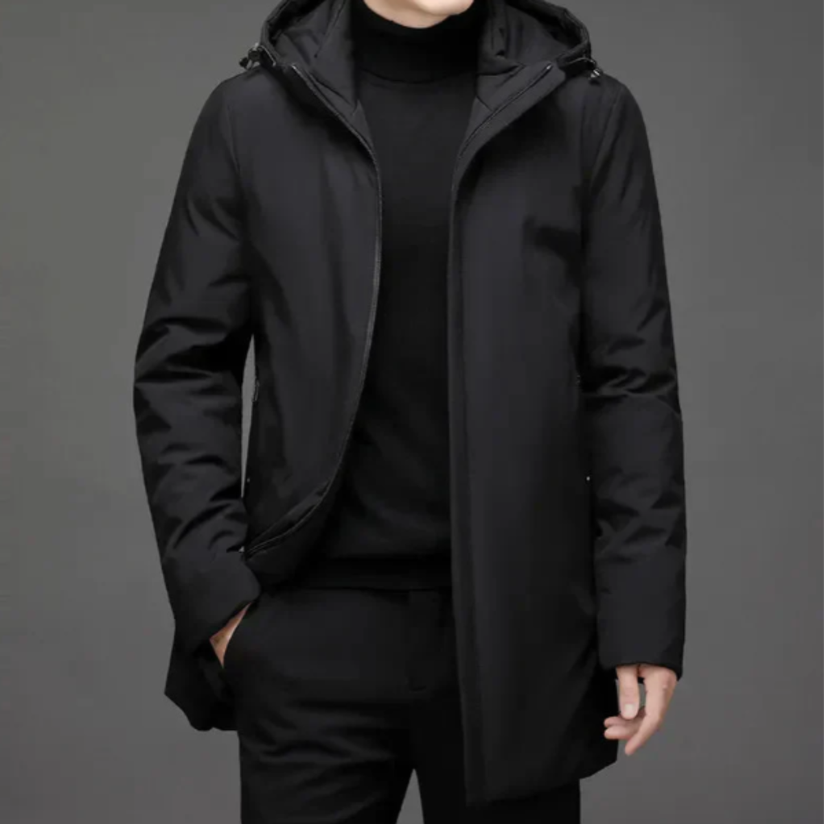 The Montclair Men’s Modern Fit Warm Hooded Jacket