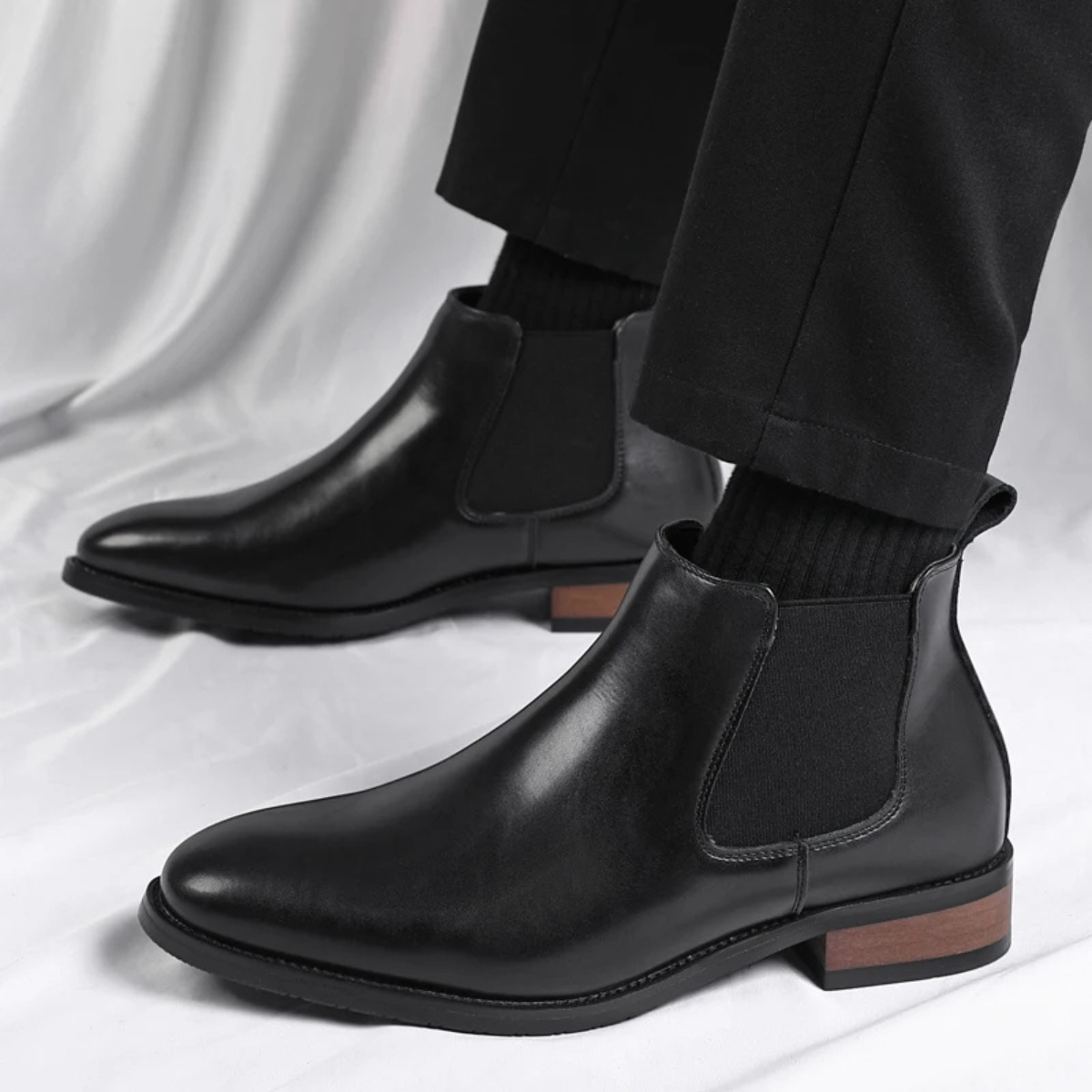 The Treviso Men’s Smart Leather Ankle Chelsea Boots