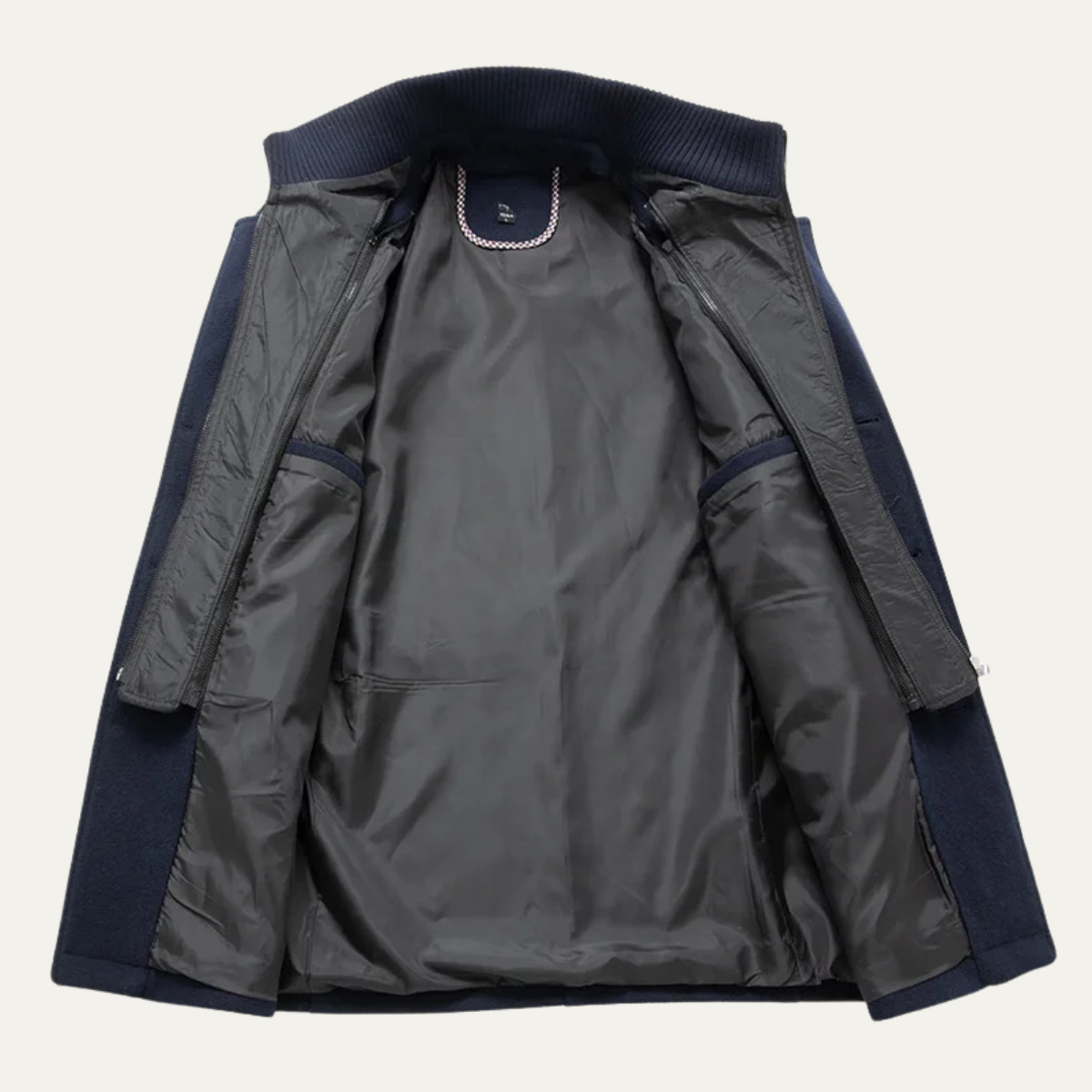 The Kensington Men’s Double Collar Business  Wool Trench Coat