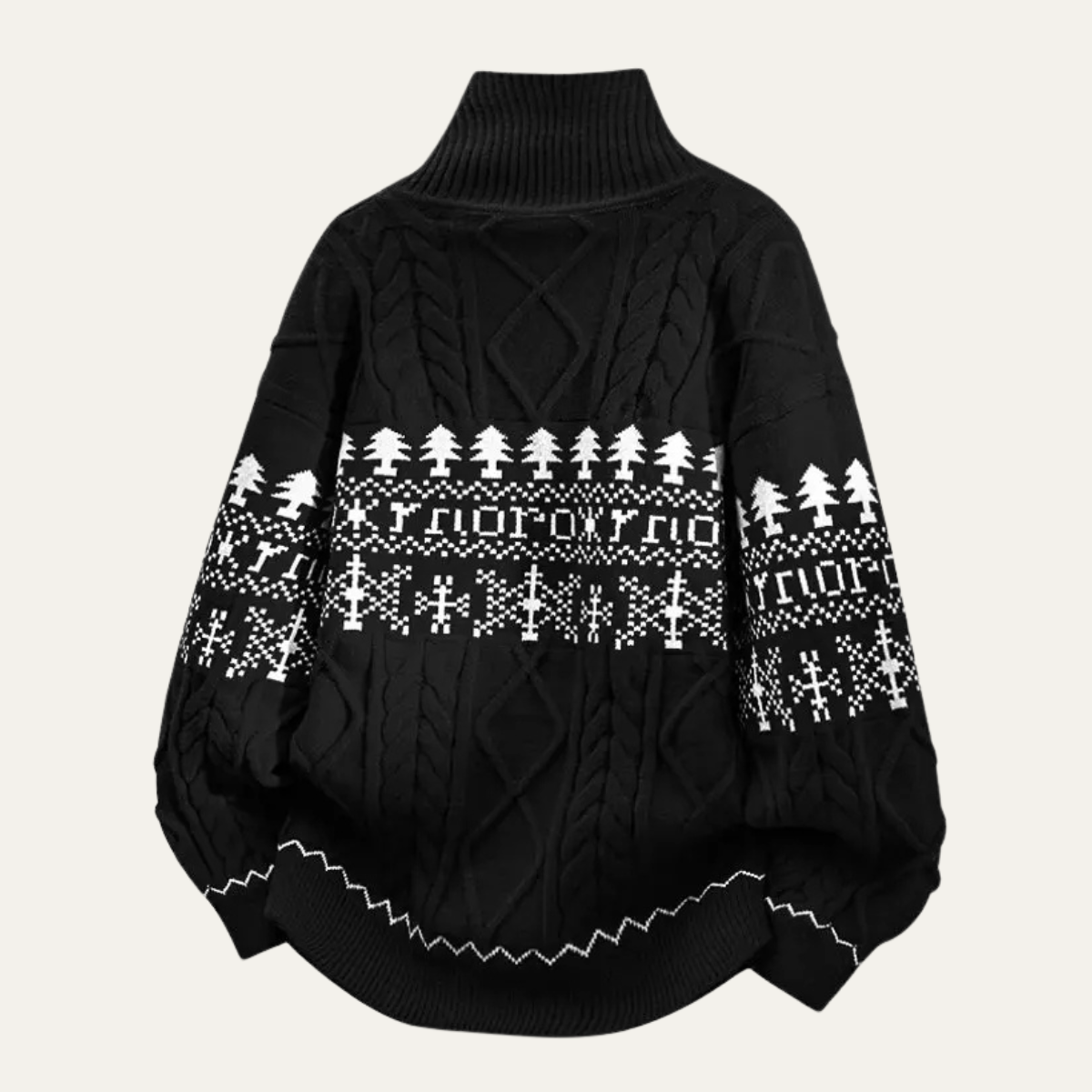 The Salamanca Men's Winter Nordic Pattern Button Up Knitted Jacket