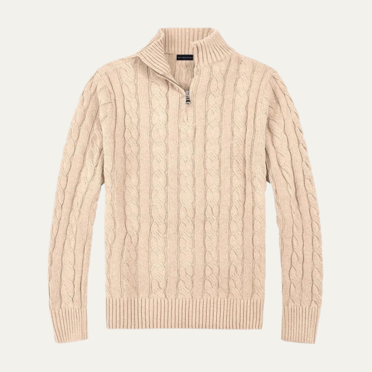 The Genève Old Money Half Zip Sweater for Men - 100% Merino Wool