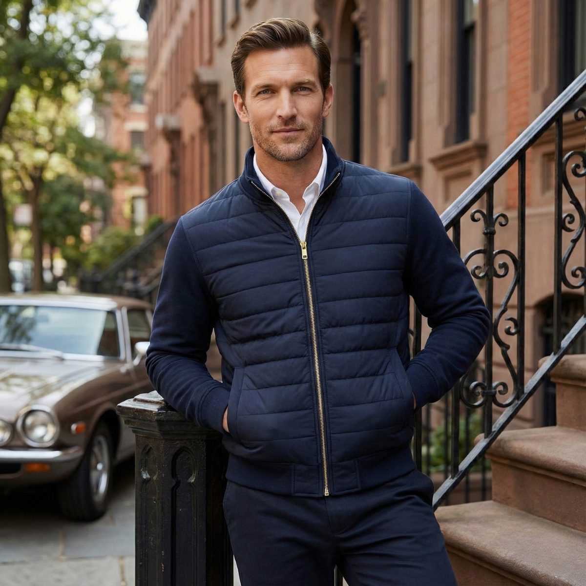The Copenhagen Elegant Quilted Puffer Coat – Men’s Lightweight Jacket