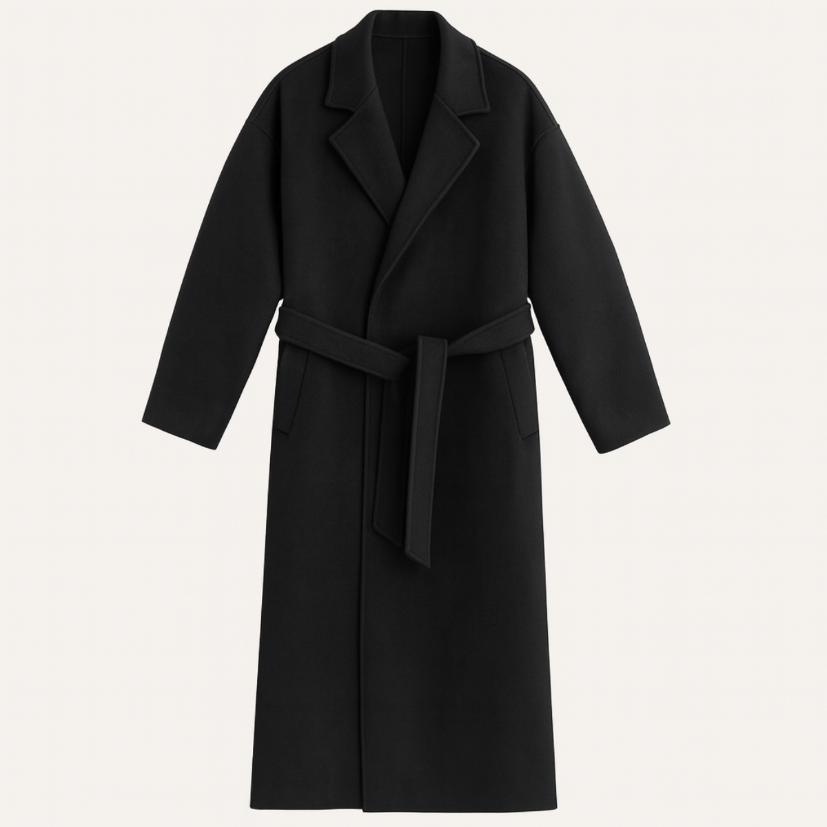 The Whitechapel Men's Elegant Camel Wrap Wool Coat with Belt