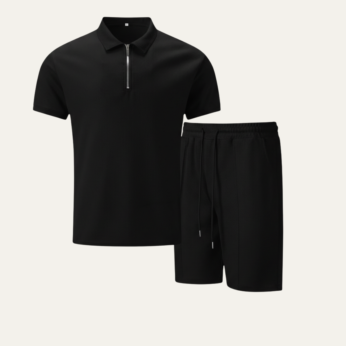 The Oakfield Park Men’s Solid Colour Casual Summer Set – Shirt & Shorts Set