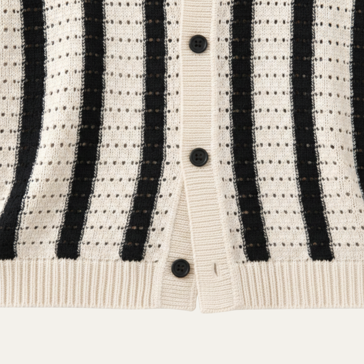 The Bristol Men’s Breathable Striped Knitted Polo Shirt