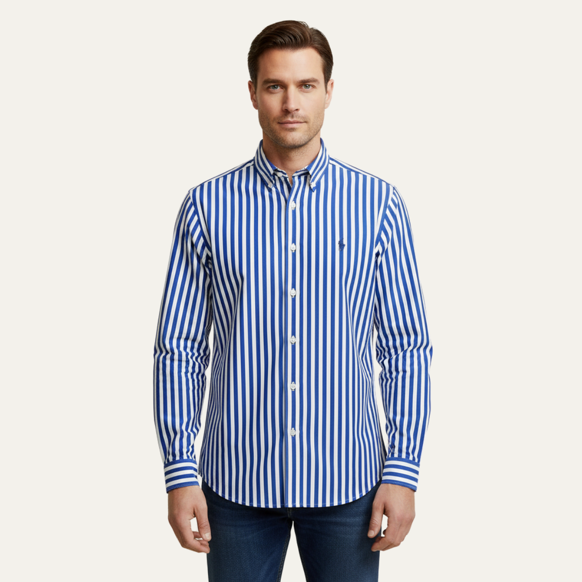 The London Striped Cotton Shirt for Men
