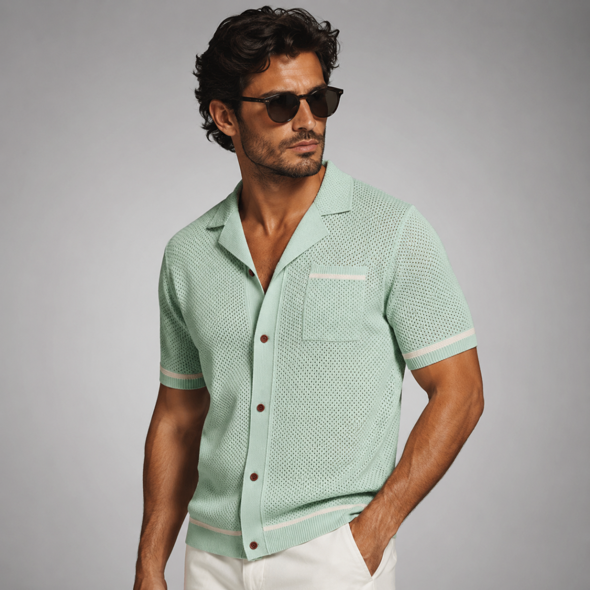 The Lancaster Men’s Breathable Knitted Summer Polo