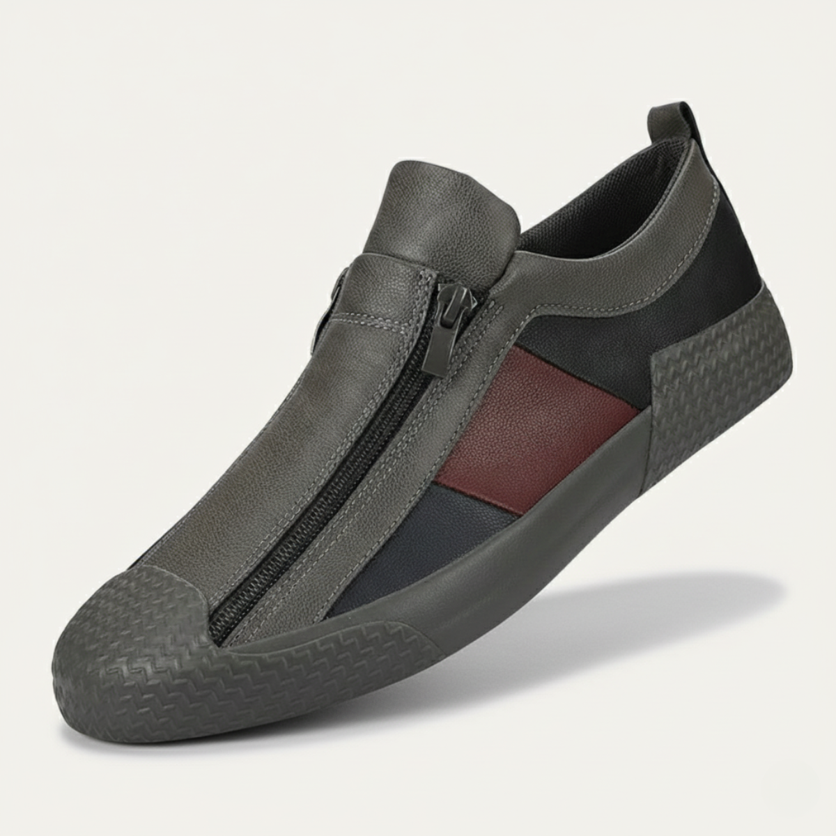 The Rome Men’s Leather Sneakers - Luxury Designer Shoes with Zip