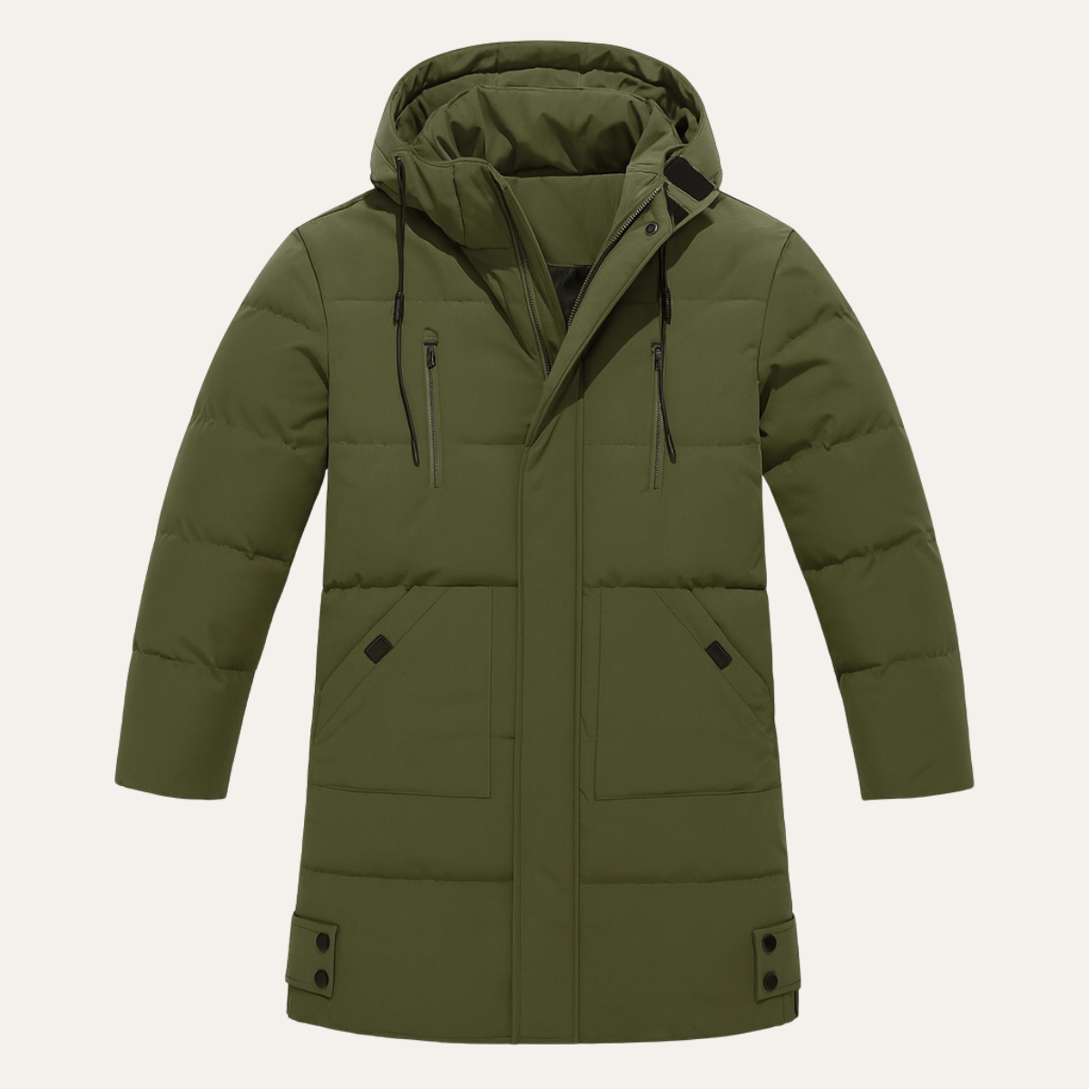 The Alghero Men's Winter Puffer Hooded Coat with Pockets