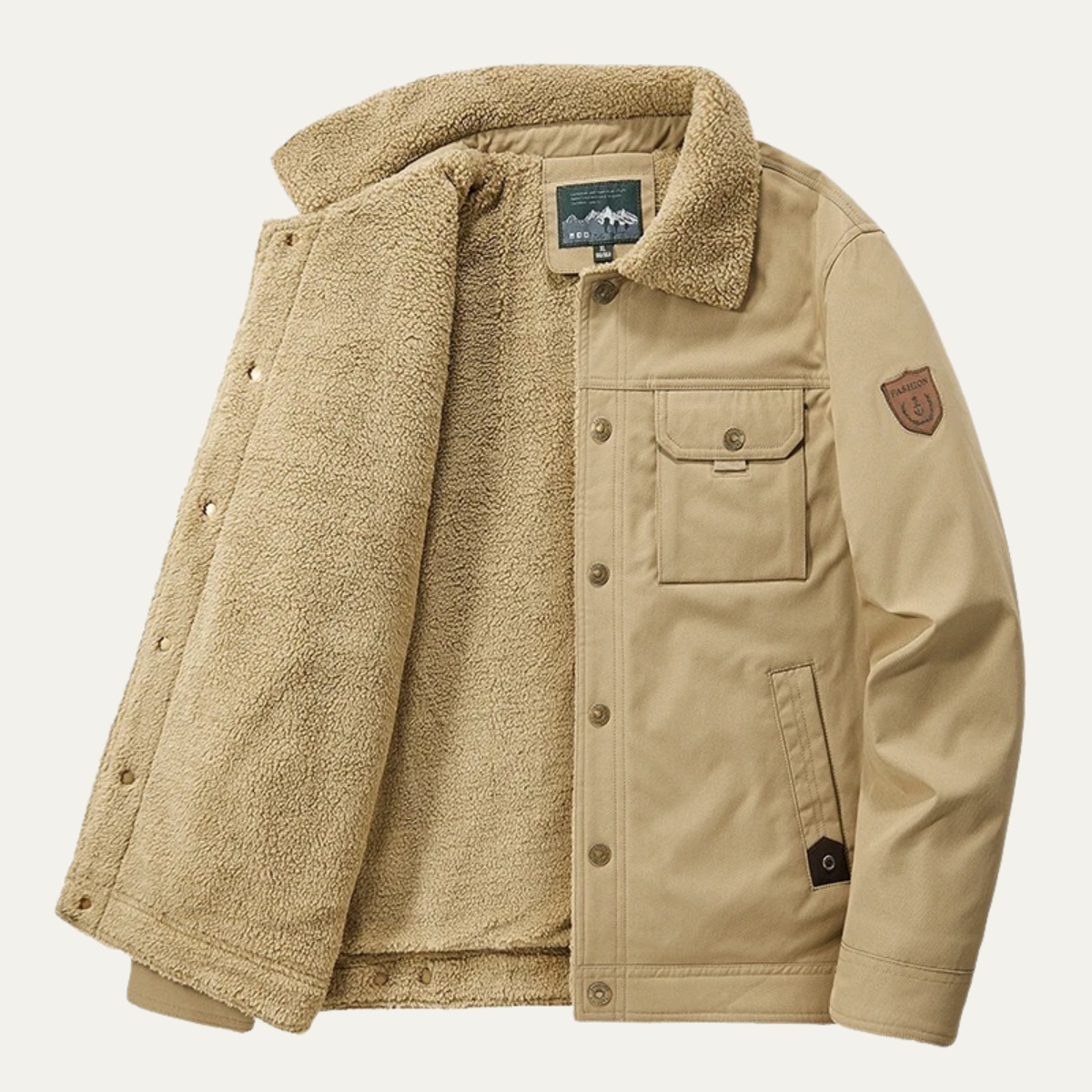 The Warwick Men’s Warm Fleece Lined Outdoor Winter Jacket