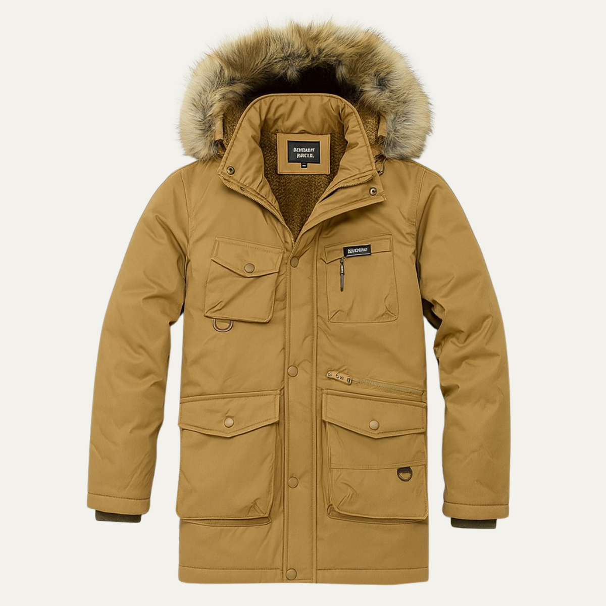 The Sassari Men's Outdoor Hooded Long Down Jacket with Multip Pocket