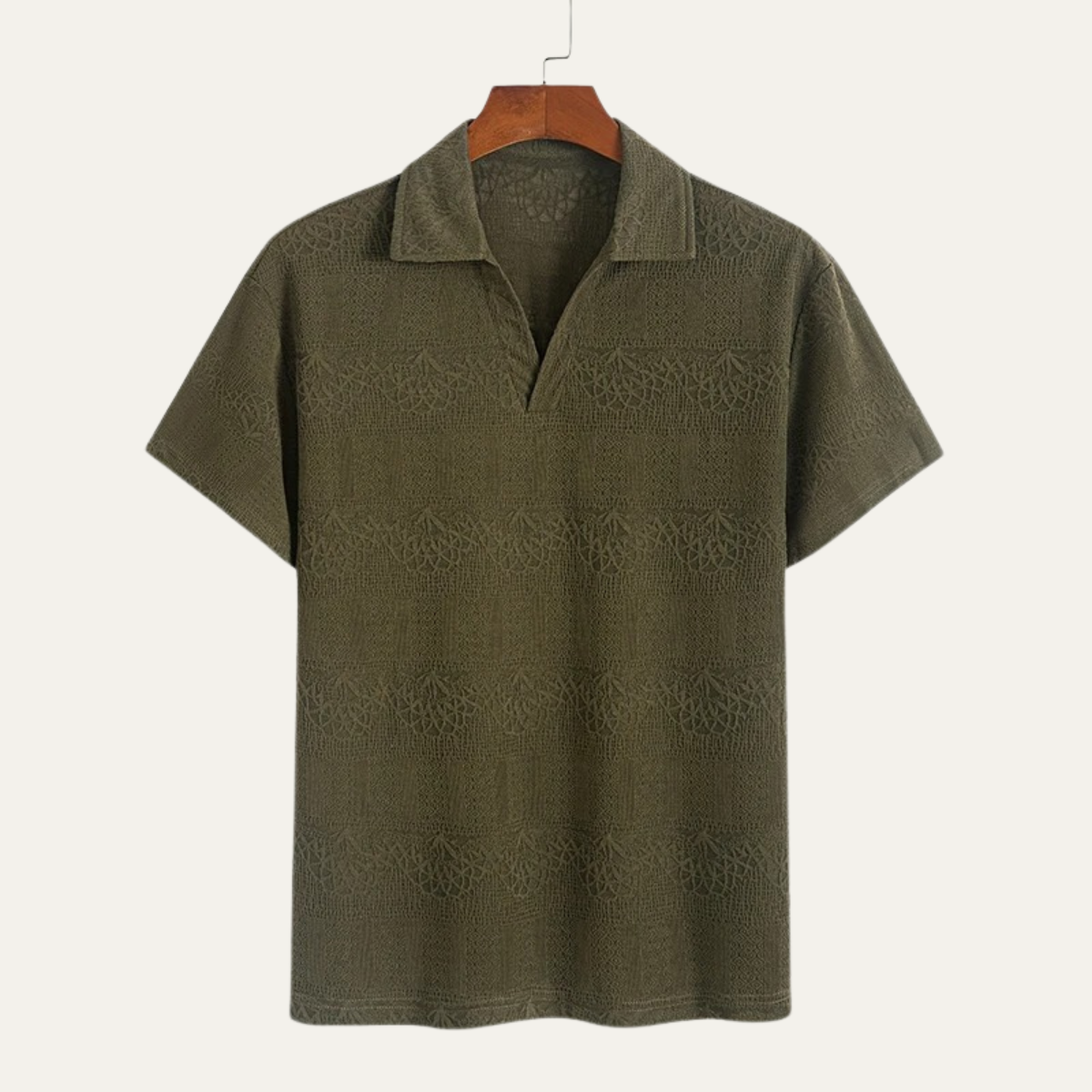 The Maplewood Ridge Men’s V Neck Breathable Knitted Polo Shirt